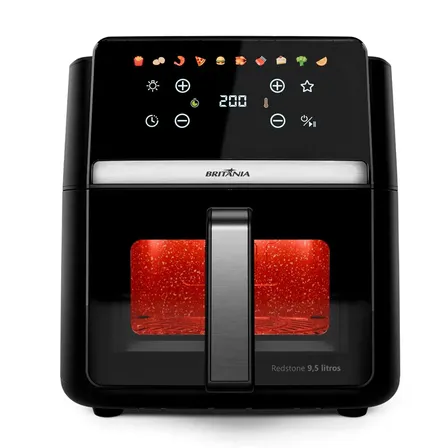 Air Fryer Britânia 9,5l Painel Digital 1800w Baf95a Preto 127v