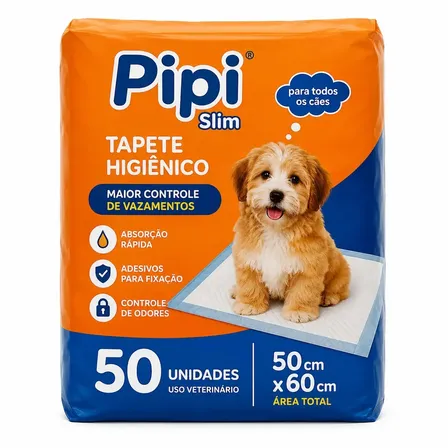 Tapete Higiênico Para Cães Gatos Pets Manta Absorvente 50 Unidades 50x60 Cm Absorção Rápida Pawsoft Premium Branco