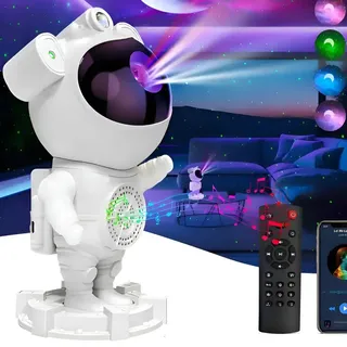 Projetor Astronauta Lua Galaxia Infantil Abajur Led Menino Cor da cúpula Preto Cor da estrutura Branco Tedy cc