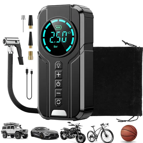 Jinyuhay Luz Led, Luz De Emergência Sos Compressor-de-ar-carro - Preto 60hz - Bifásica 12v