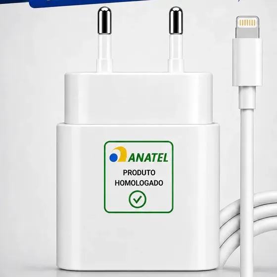 Carregador 30w Turbo Para iPhone 8 X Xr 11 12 13 14 Pro Max Fonte Usb + Cabo 1m Anatel 3tech