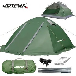 Barraca De Camping Joyfox J-705 3 Pessoas Impermeável 3500mm Varetas Alumínio De Aviação Ultralight Compacta Profissional Para Ciclismo Trekking E Viagem Resistente
