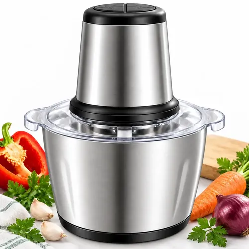 Triturador De Alimentos 2L Potente Moedor Carne Processador Eletrico Grande Capacidade Material Qualidade Resistente Marca Popsy