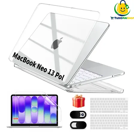 Capa Para Macbook Neo 13pol A3404 2026 Transparente
