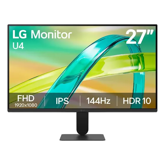 Monitor LG FHD Game & Office tela IPS 27”, 1ms (MBR), 144Hz Nativo, FreeSync, HDR10, sRGB, Modo leitura, Flicker Safe, HDMI, Black Stabilizer, Dynamic Action Sync, Preto - 27U411B