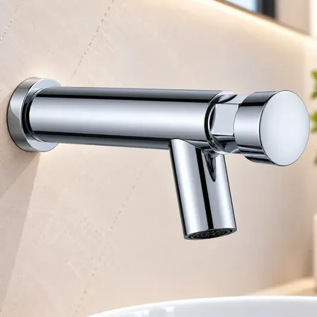 Torneira Automática Parede Banheiro Lavatório Metal Temporizada