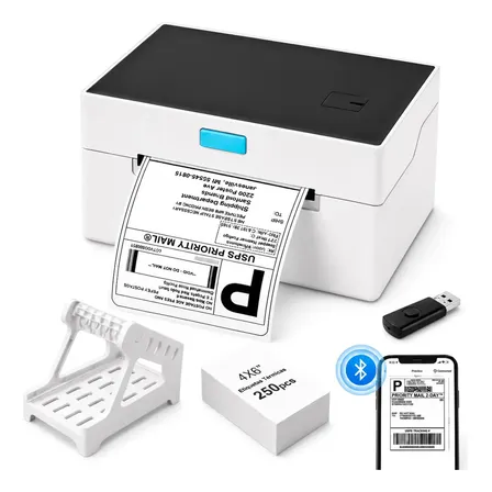 Impressora Térmica Portátil Bluetooth Adesivas 250 Etiquetas
