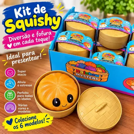 Squishy Bolinha Antiestresse Sensorial Fidget Brinquedo Infantil Presente Dia das Crianças Menino Menina Lembrancinha Festa Aniversário Taba Gel Colorido Relaxante Apertar Surpresa