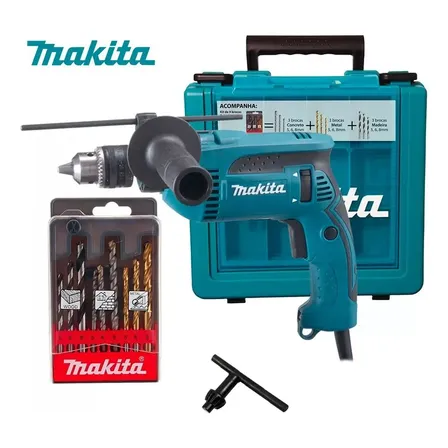Furadeira De Impacto Makita 760w Hp1640kx1 1/2 Pol + Brocas