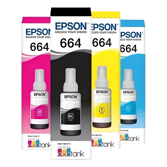 Tinta Original Epson L220 L1300 L395 664 T644 L396 L355 Kit