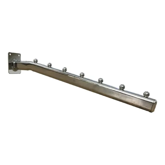 Cabide Arara Cromado Suporte Rt Curvo De 40cm Para Parede.