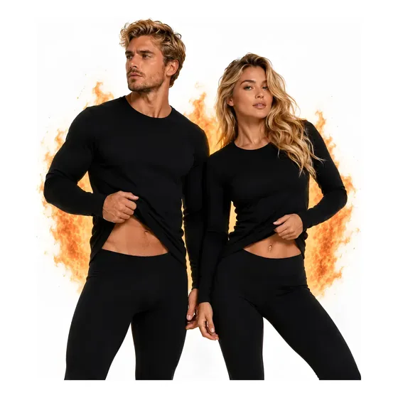 Conjunto De Frio Segunda Pele Térmica Frio Flanelado Preto