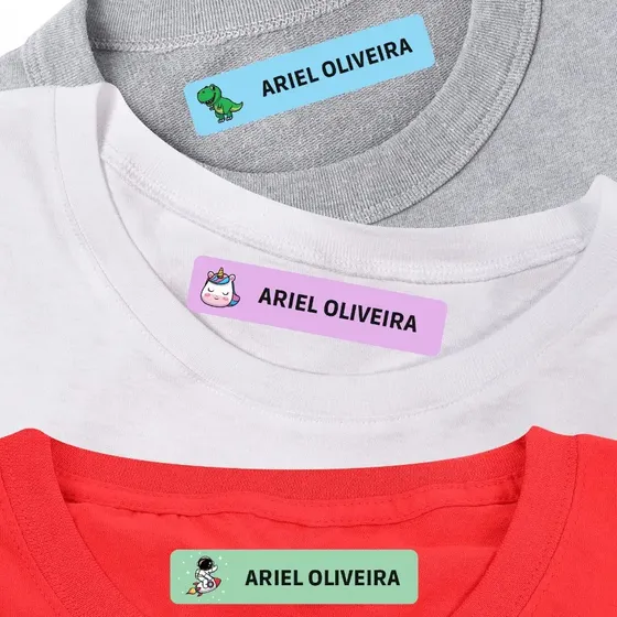 Etiqueta Personalizada Termocolante Roupa Uniforme 40 Uni