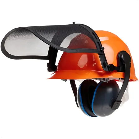 Kit Capacete Roçador Motosserrista Viseira De Aço E Abafador