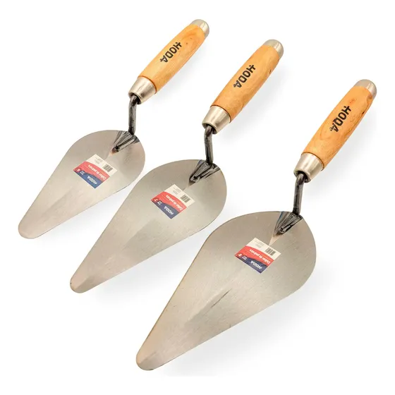 Kit 3 Colher Pedreiro 6 7 8 Polegadas Aço Inoxidável Hoda