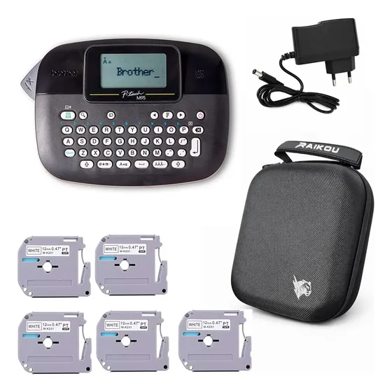 Rotulador Brother Pt-m95bk + 5 Fita Xfull M231 + Bag + Fonte