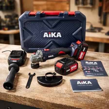 Lixadeira Sem Fio Com 2 Baterias 20v 4h Aika Ad-g115 20