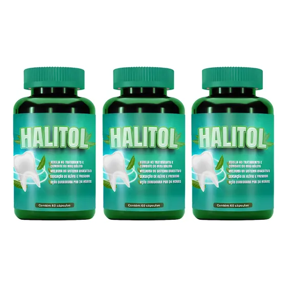 Kit 3x Halitol = Original Fim Do Mau Hálito