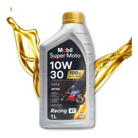 Óleo Mobil 10w30 100% Sintético Super Moto Racing 1 Litro