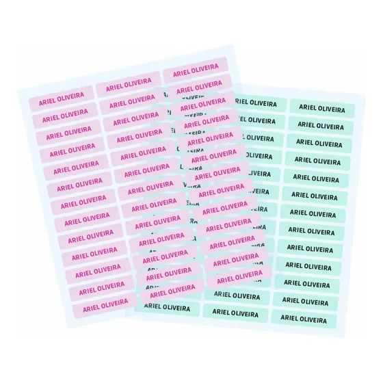 Kit Termocolante Para Roupa Com Nome 40uni