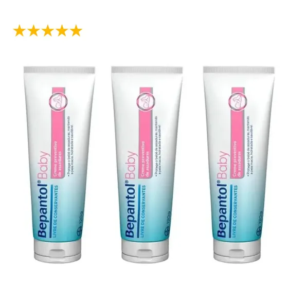 Kit 3 Bepantol Baby 120g Creme Antiassaduras Para Bebê