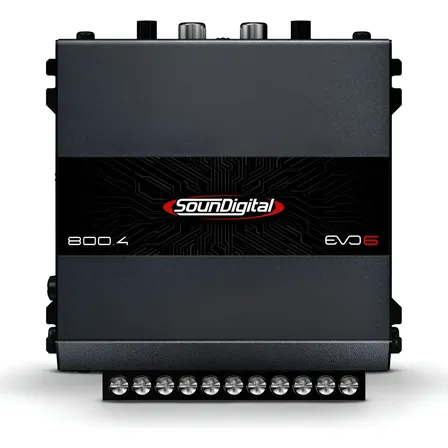 Módulo Amplificador Soundigital Sd 800.4 Evo 6 Bridge 4 Ohms Cinza-escuro