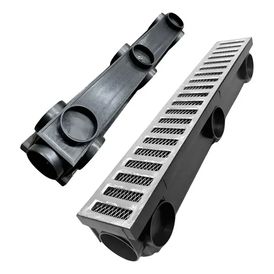 Ralo Linear Alumínio Coletor Preto 8x50 Tela Anti Inseto