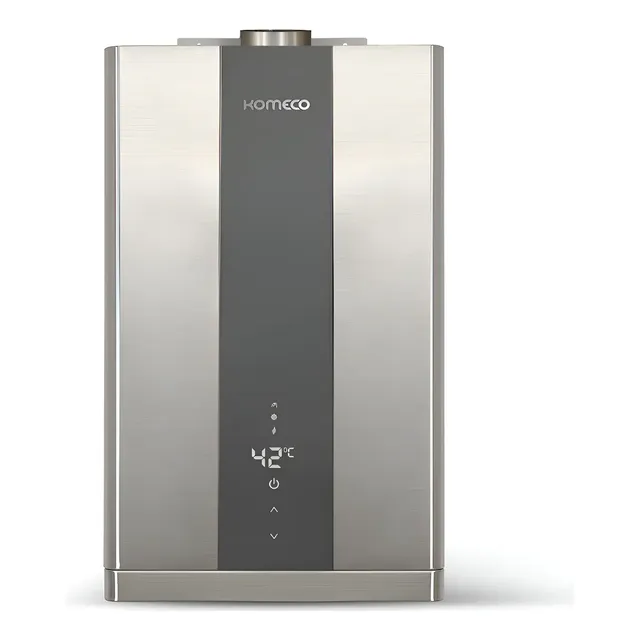 Aquecedor Agua Gás Komeco 16l Inox Glp Bivolt 2 Chuveiros Prateado 127/220v Glp