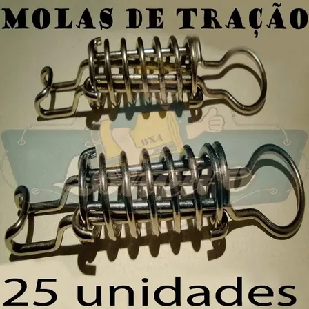 Mola De Alta Tração Em Inox Capa Lona Piscina 25 Pçs Molafix