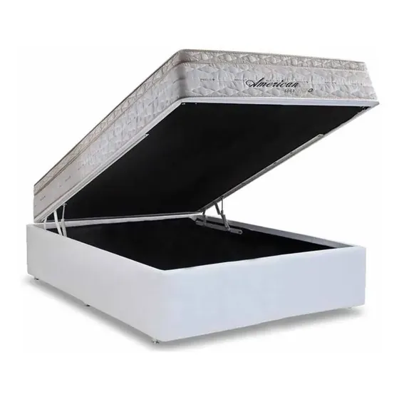 Colchão De Molas Maxspring Herval + Cama Baú Casal
