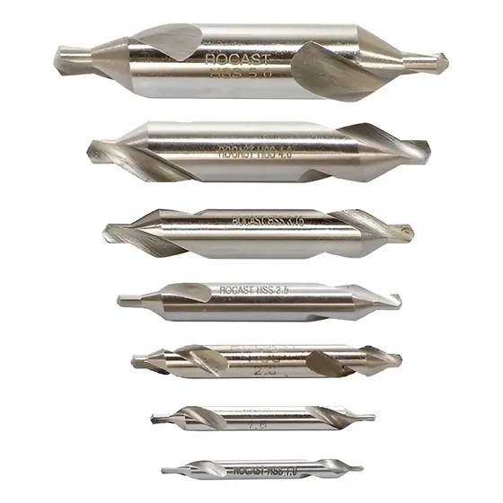 Kit Broca De Centro Hss Com 7 Peças Rocast