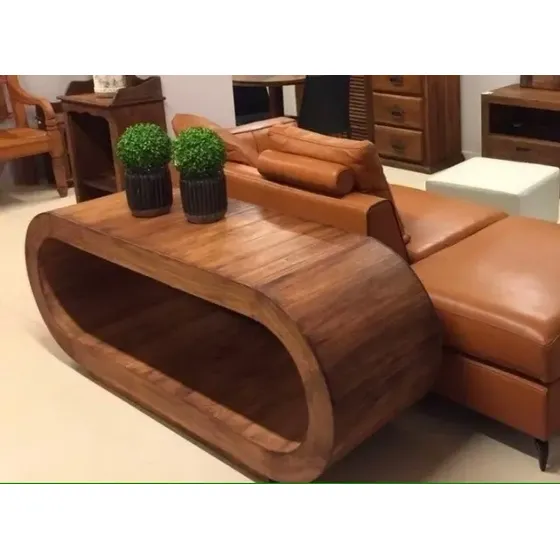 Aparador Rack Oval Madeira Demolição Peroba Rosa
