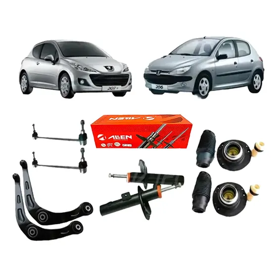 Kit Suspensao Amortecedor Bandeja Bieleta Peugeot 206 207