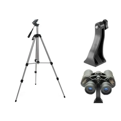 Tripé Binóculo Profissional Sl-2111 Até 1,30 Mts + Adaptador
