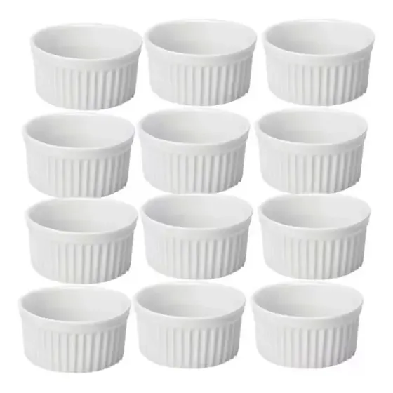 Ramequim De Porcelana 100 Ml Caixa Com 25 Pçs Primeira Linha