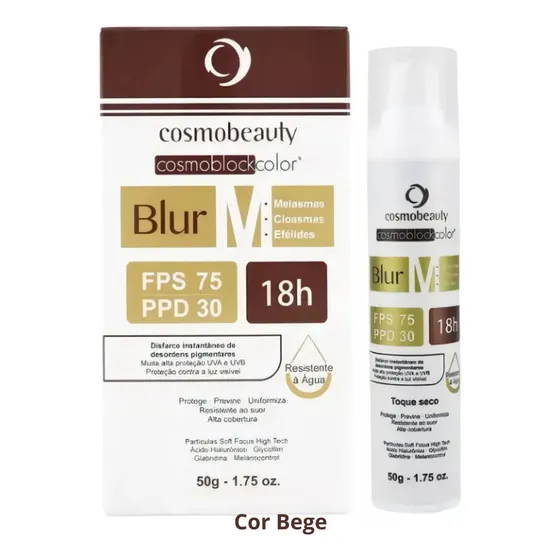 Blur M Protetor Solar, Mancha, Melasma Cor Bege Cosmobeauty