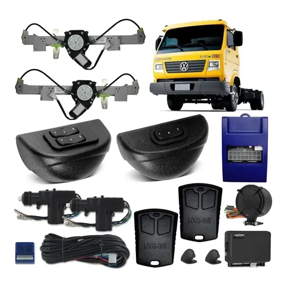 Vidro Elétrico Antiesmag + Trava + Alarme Vw Worker Delivery