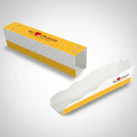 Kit Embalagem Churros Gourmet Interna E Externa 100 Unidades