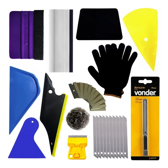 Kit Ferramentas Espátulas Para Instalar Insulflme Insulfilm