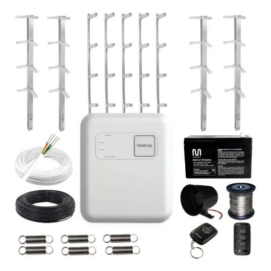 Kit Cerca Elétrica Intelbras 60 Metros Haste M 75 Cm