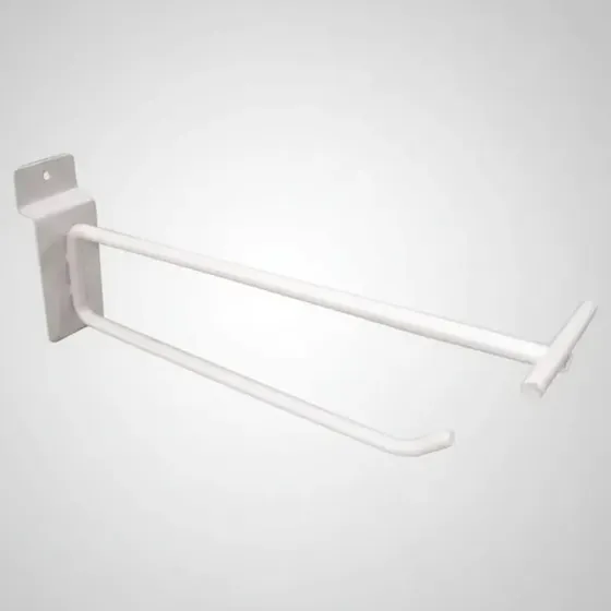 50 Gancho Porta Preço P/ Painel Canaletado, De 20cm Branco