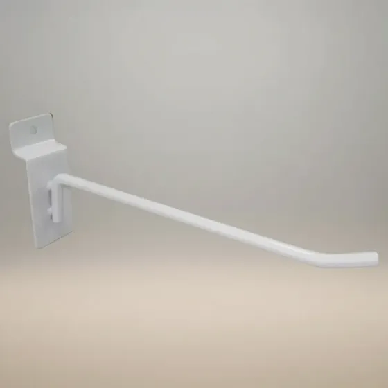 100 Ganchos P/ Painel Canaletado De 25cm Branco