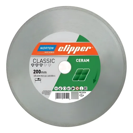 Disco Diamantado Clipper 200x25,4mm. (p/ Tr-201 E Norton)