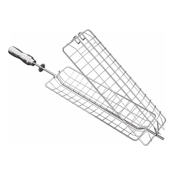 Espeto Grelha Côncova Giratória P/ Peixes Giragrill