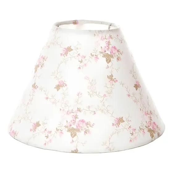 Cúpula Avulsa Abajur Pequena Tecido Rosa Bebê Infantil Rosa Bebê Floral Igual Da Foto