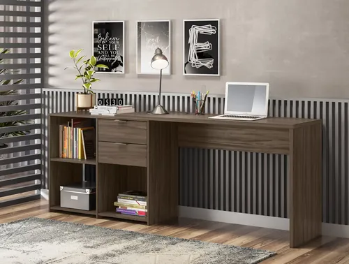 Escrivaninha Mesa Computador Notebook Studio Noce Promoção