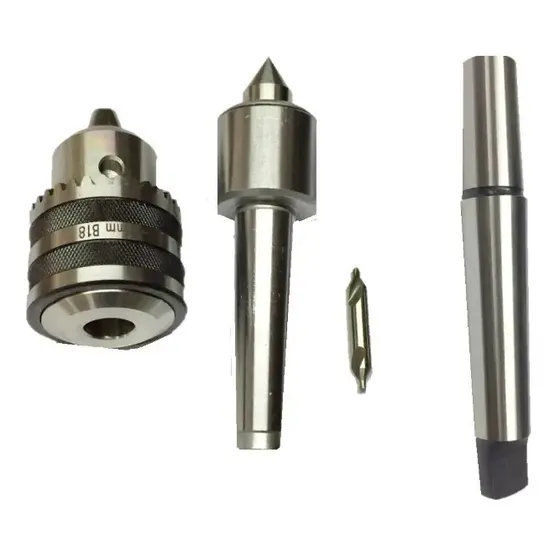 Ponta Rotativa Cm2 Std Para Torno + Mandril Com Haste Cm2