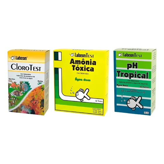 Labcon Kit Teste Para Aquário Doce - Clorotest - Amônia - Ph