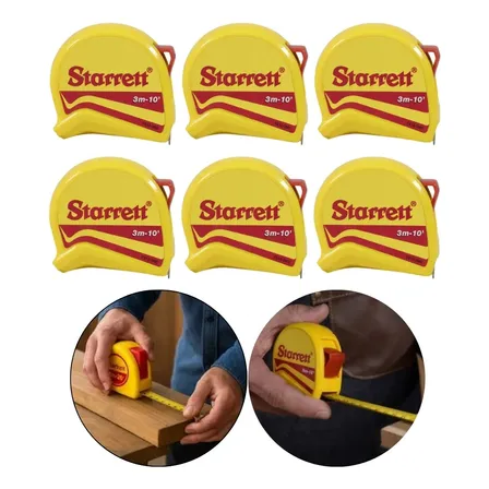 Trena Starrett 13mm X 3m Mm/pol De Bolso C/6 Unidades