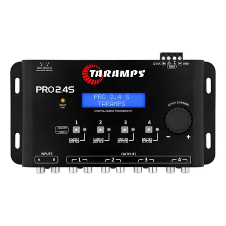 Crossover Processador/equalizador De Áudio Taramps Pro 2,4s